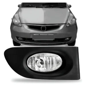 Farol Milha Auxiliar Fit 03 04 2005 2006 Com Grade 1ª Linha