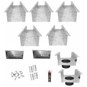 Kit Calha Cocho Galvanizada 9mt Corte 45cm