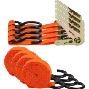 4x Kit Cinta Catraca 800kg Reforçada Amarração Carga Moto