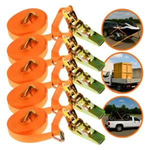 Kit 5 Cintas Catraca 5 Metros Largura 25mm Suporta 800kg Catraquinha Para Transportes Carga Solta Cinta Para Amarração Em Caminhões Caminhonetes Motos Barcos Jet Sky Bicicletas Quadriciclo Marca Atmas