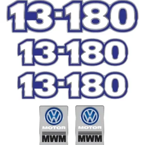 Kit Adesivo Volkswagen 13-180 Emblema Mwm Caminhão Cmk42 Fgc