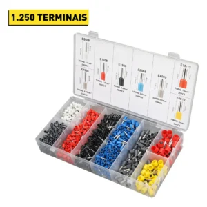 Kit 1250 Unidades Terminal Tubular Ilhós Para Fio Fino