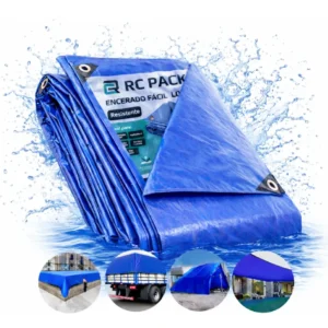 Lona Plástica Carreteiro Azul 6x5 150 Micras Impermeável