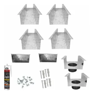 Kit Calha Cocho Galvanizada 7,5mt Corte 45cm