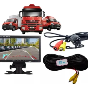Monitor Automotivo 7 + Camera De Ré P/ Caminhao Van 15metros