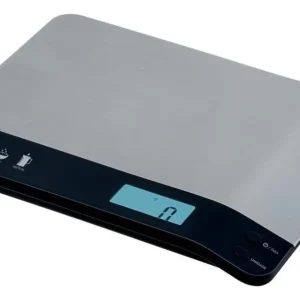 Balança de Cozinha Compacta e Portátil Black Decker, Modelo BC500, Eletrodoméstico com Acabamento Inox, Capacidade de até 5kg, À Pilha