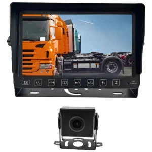 Kit Monitor + Camera 24v -12v Para Caminhões E Vans Tela Hd