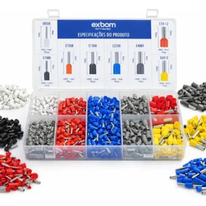 Terminais Elétrico Tubular Ilhós 1200 Unidade 0,5mm Até 10mm