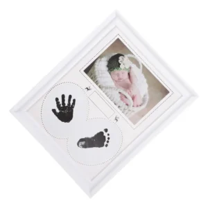 Moldura Para Foto De Bebê Com Impressões De Mãos E Pés