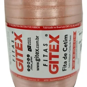 Fitas Cetim Gitex Rolo De 100 Metros - N1 - Largura 7mm Cor 232 - Romance Lisa