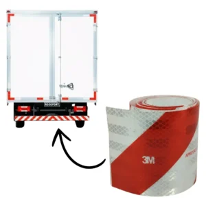 10 Faixa Refletiva Do Parachoque Caminhão 3m 2,40mts Kit 10u