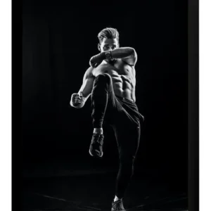 Quadro Moldurado Treino Pesado Decoração Para Academia.