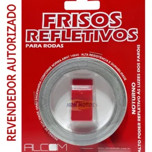 Fita Friso De Roda Refletivo Para Motos Alcom Com Aplicador Cor Amarela