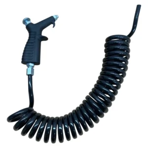Mangueira De Ar Espiral + Pistola Para Cabine Caminhão Preta