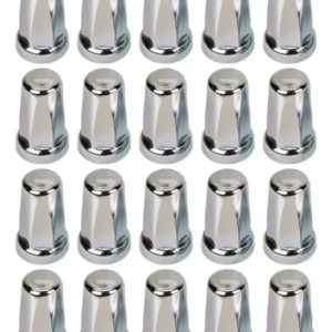 20 Capa De Porca Belga Cromada Caminhao Roda 17mm