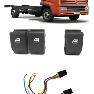 Par Botao Vidro Eletrico + Rabicho Caminhão Delivery Vw 2022