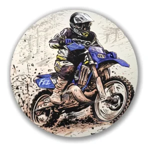 Capa Para Painel Redondo Tecido Sublimado Motocross 50cm