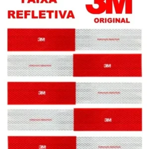 Kit 10 Faixa Refletiva Lateral 5x30cm Original 3m 5 Esquerda e 5 Direita