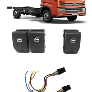 Par Botao Vidro Eletrico + Rabicho Caminhão Delivery Vw 2019