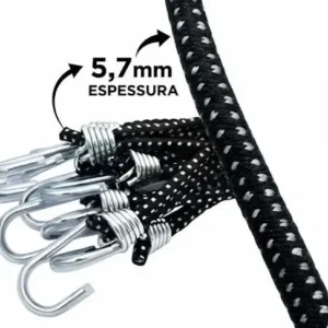 Kit 50 Extensor Elástico Lona De Caminhão Reforçado 35cm