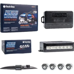 Sensor Estacionamento Cromado Parachoque Metal Tech One Premium Chrome