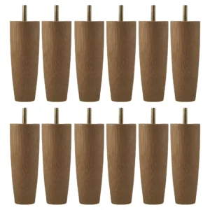 Kit 12 Pés Zanline Para Cama Box Solteiro Madeira 12cm