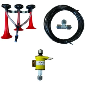 Buzina A Ar Kit Verdureiro 03 Cornetas 24v Caminhão 6mm