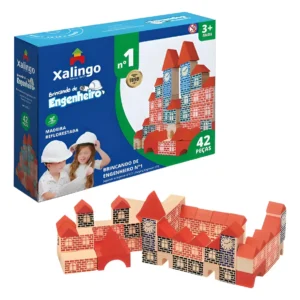 Brincando De Engenheiro Em Madeira Com 42 Peças Xalingo