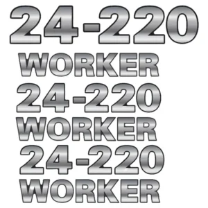 Kit Adesivo Volkswagen 24-220 Worker Emblema Caminhão Cmk97