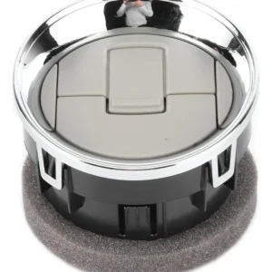 Interior Do Aquecedor Ac Air Vent, Anel Externo Prateado