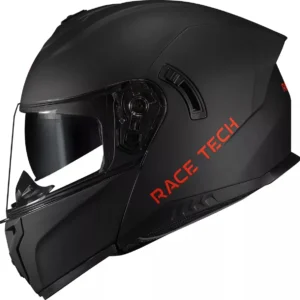 Capacete Moto Robocop Race Tech Signal Monocolor Preto Fosco
