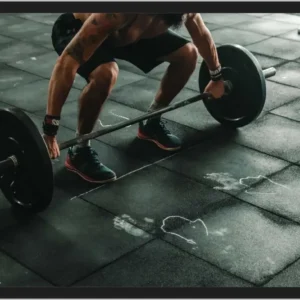 Quadro Decorativo Academia Musculação Barra Peso Gm