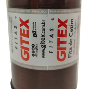 Fitas Cetim Gitex Rolo De 100 Metros - N0 - Largura 4mm Cor 148 - Marrom Expresso Lisa