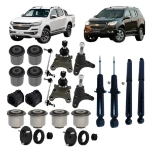 Kit Amortecedor Buchas Suspensão Diant/tras Completo S10
