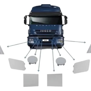 Tampa Para-choque E Farol Iveco Stralis 2008 At 2018 Kit 8pç