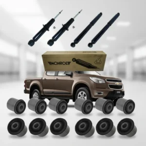 Kit Suspensão: Amortecedor S10 2012 A 2017 Monroe + 08 Buchas Bandeja Sup Inf S10 2013 A 2015 Axios