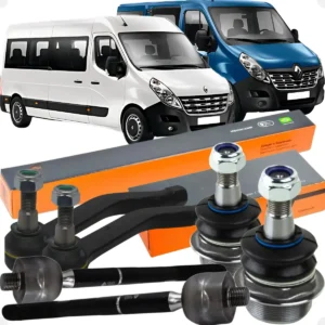 Kit Barra Axial Terminal De Direção Pivo Suspensão Master