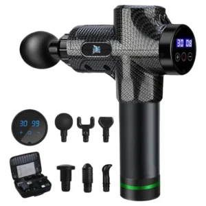 Pistola De Massagem Portátil Fibra De Carbono 3dx Para Alívio Da Dor Muscular Massageador Corporal Profundo Exercício Relaxamento Emagrecimento Shaping Massager