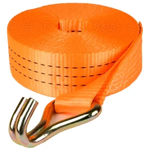 Cinta Amarração Laranja 9m 3 Toneladas Gancho J Poliéster Robustec