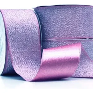 Rolo Fita De Cetim Lurex Brilho 38mm 10 Metros P/ Laços Arte Cor Lilás