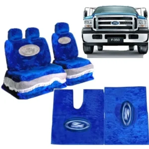 Kit Capa Banco Emblema + Tapete Chinil Ford Cargo F250 F350