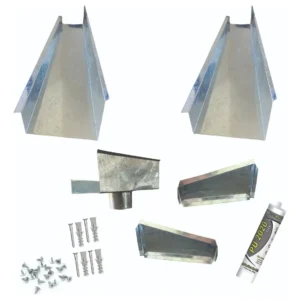 Kit Calha Cocho Embutido 4mt Galvanizado C/ 40