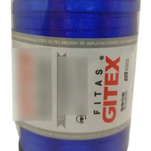 Fita Cetim Lisa Azul Royal 4mm 100m Gitex Artesanato Decoração