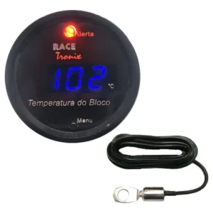 Medidor Temp Bloco Motor Az C/ Sensor 24v Caminhões Ônibus