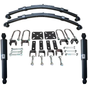 Kit Suspensão Carretinha 4 Laminas Com Amortecedores Jumelos