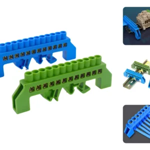 Kit Barramento 1 Terra E 1 Neutro C/ 12 Furos Fix Trilho Din Kit Barramento 12 Vias Terra E Neutro Capa