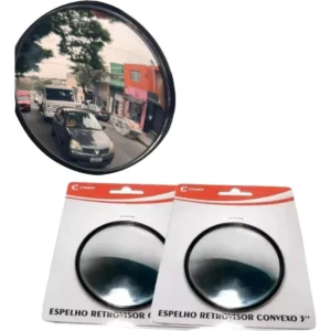 Par Espelho Auxiliar Olho De Boi Caminhão Van Carro 7cm