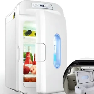 Mini Geladeira Portátil 28l Frigobar Caminhão Carro Tomate Cor Branco