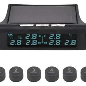 A Monitor De Pressão De Pneu De Carro Sem Fio 6 Sensores