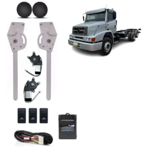 Kit Vidro Eletrico Caminhão Mb L1620 2001 Em Diante 12v